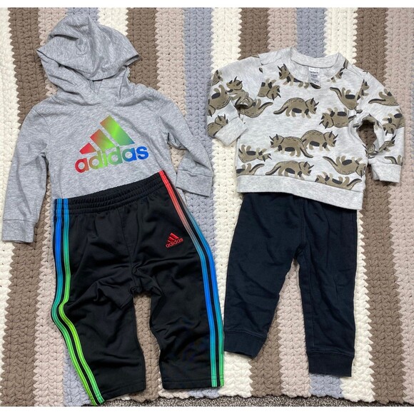 Adidas & Carter’s Baby Boy Outfit Set – Size 12M – 2-Pack Bundle - Picture 1 of 6
